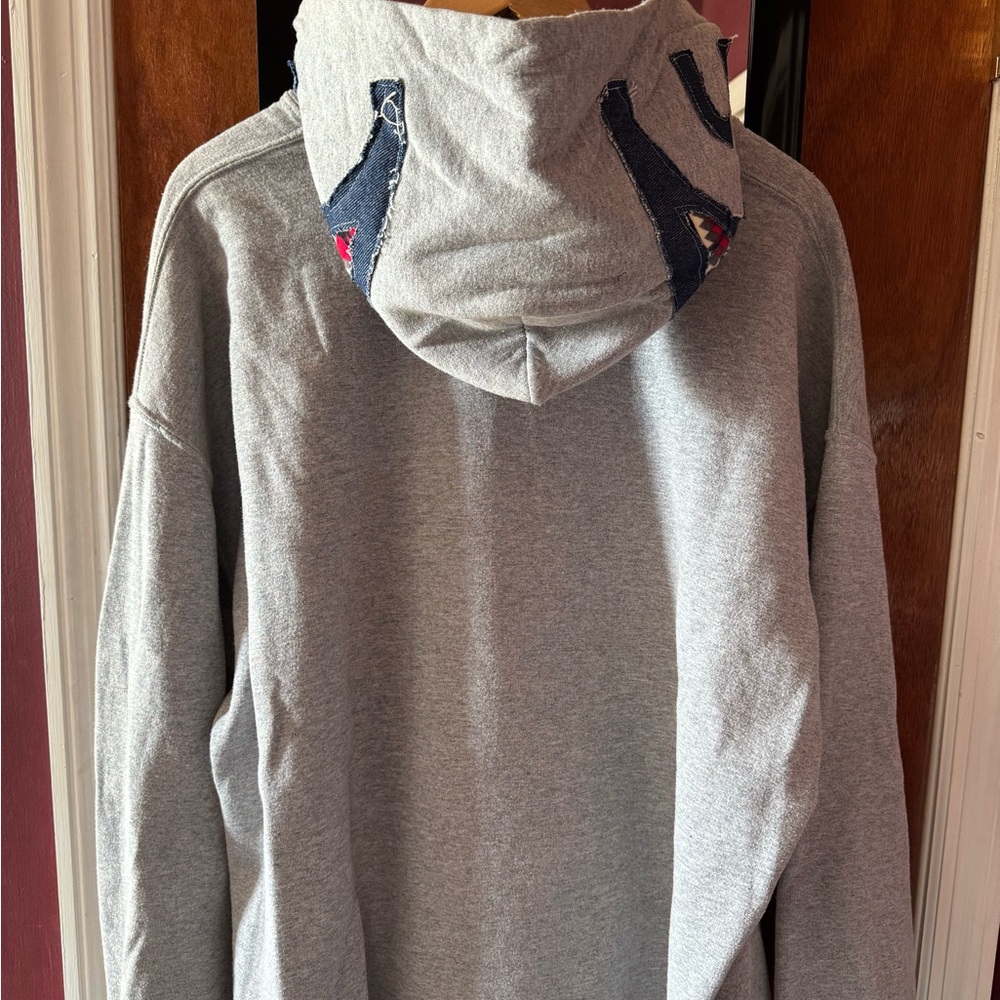 Gray And Blue Patchwork Men’s Sweater - image 2